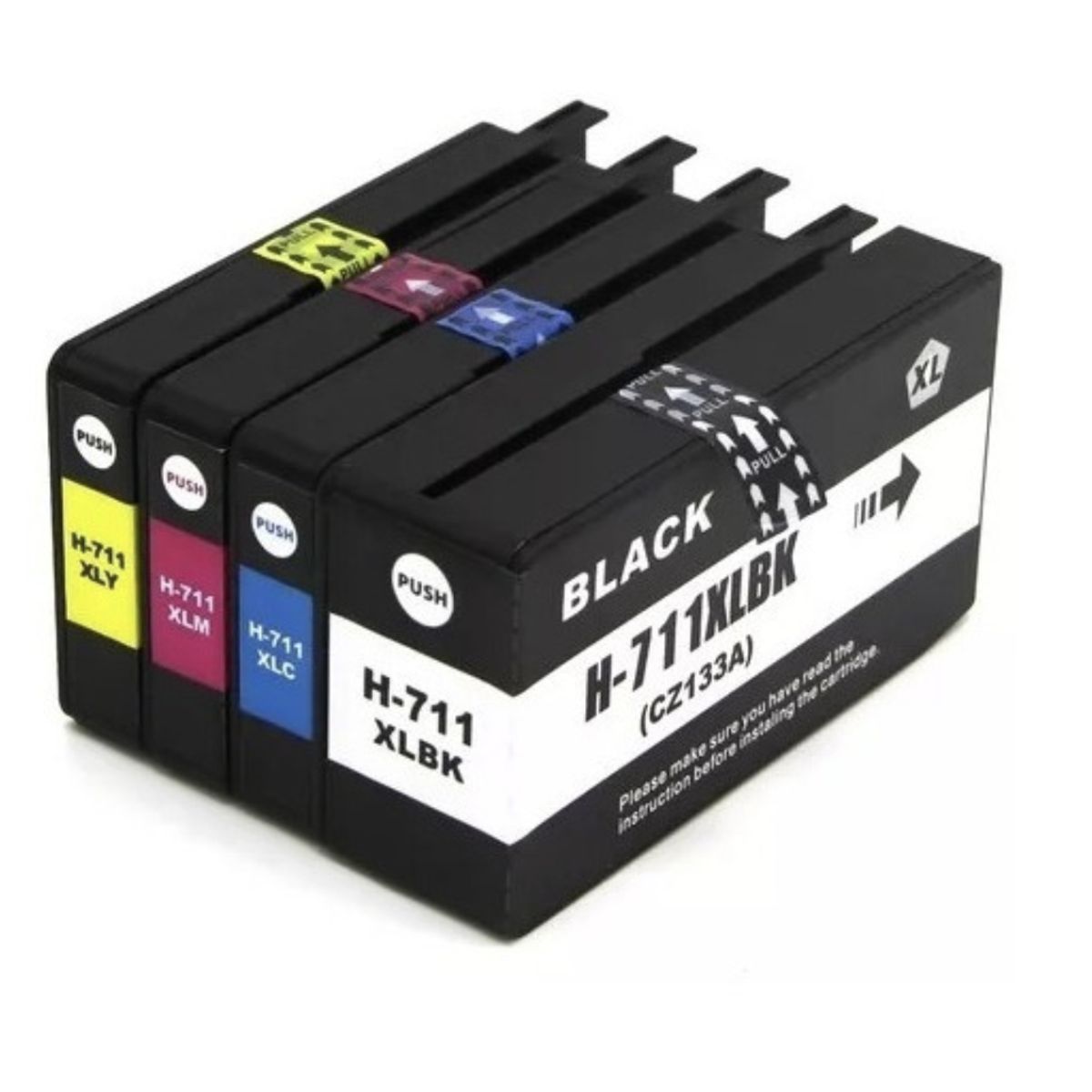 GENERICO - Pack 4 Cartuchos 711XL Tintas Alternativa para Hp Designjet T120 T520