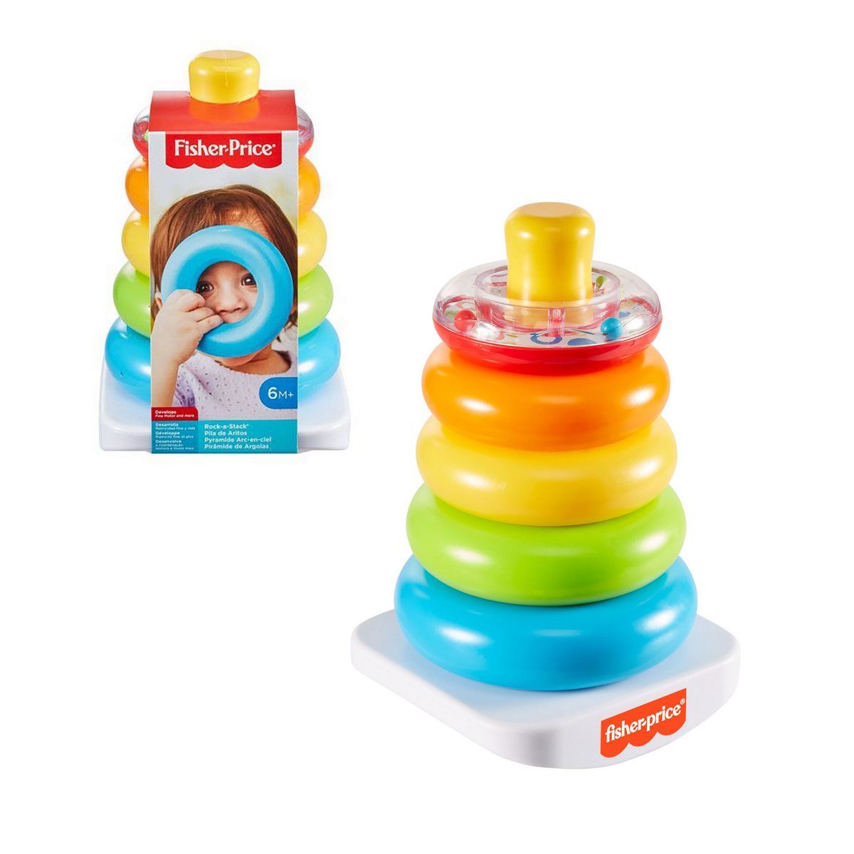 FISHER PRICE - Juguete didáctico Fisher Price apilable clásico para bebé