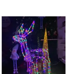GENERICO - Reno Navideño Con Luz Led Solar Decorativo 90cm Multicolor