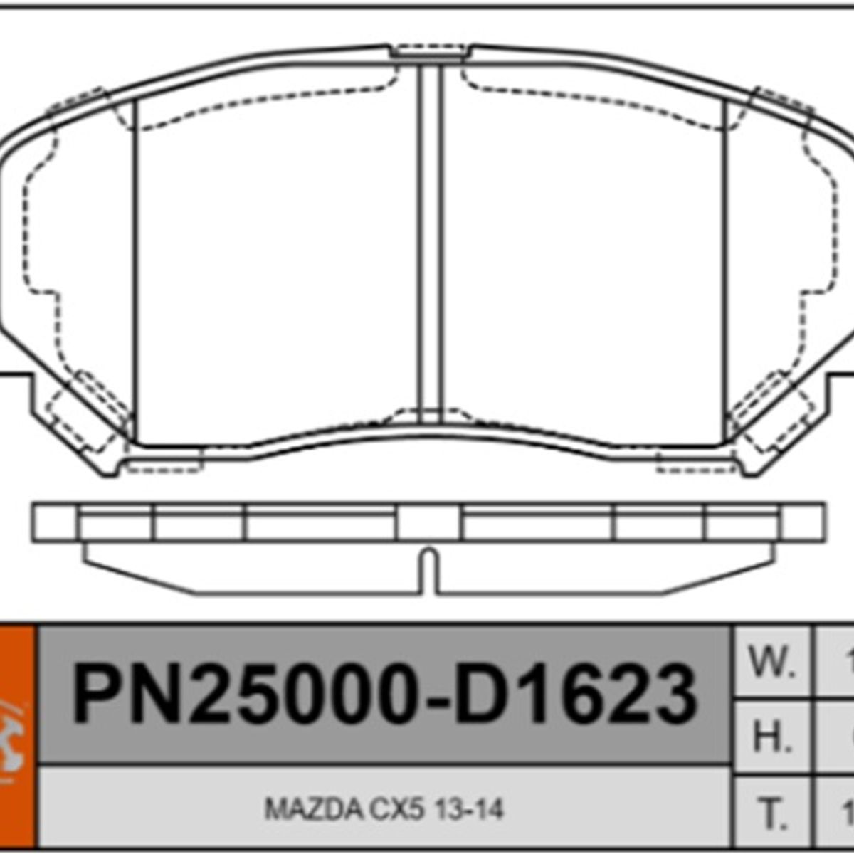 GENERICO - PASTILLA FRENOS MAZDA CX-5 13/21 - CHEROKEE 2.4 13/20