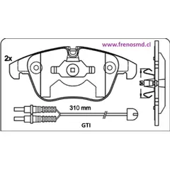 GENERICO - PASTILLA FRENOS VOLVO S-SERIES 1119 - RANGE ROVER EVO 1115