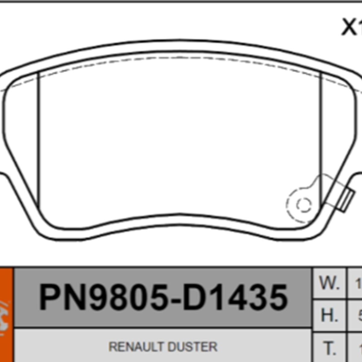 GENERICO - PASTILLA FRENOS RENAULT CAPTUR 1521 - DUSTER 1522