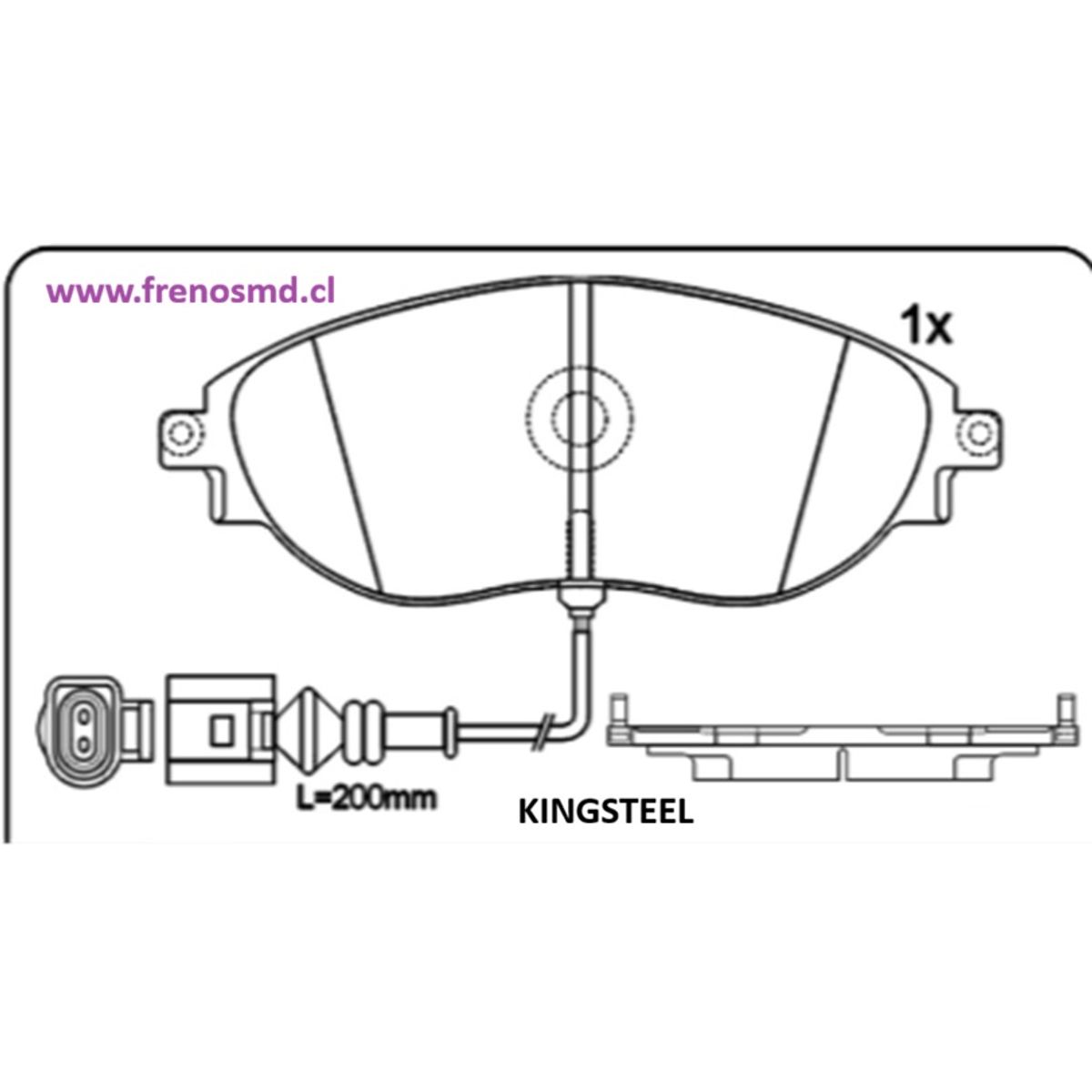 GENERICO - PASTILLA FRENOS VOLKSWAGEN TIGUAN 1723 - AUDI A3 1922