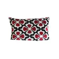 TURKUAZ - Cojín de terciopelo de seda 60x40 cms Cicek