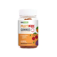 NEWPHARMA - Multikids Multivitamínico Infantil Sabor Cherry - 60 Gomitas New Pharma