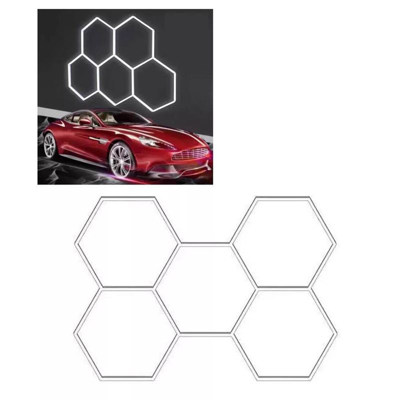 MUNDO MAGIA - Luz De Techo Para Talleres Detailing Barbería Led Hexagono