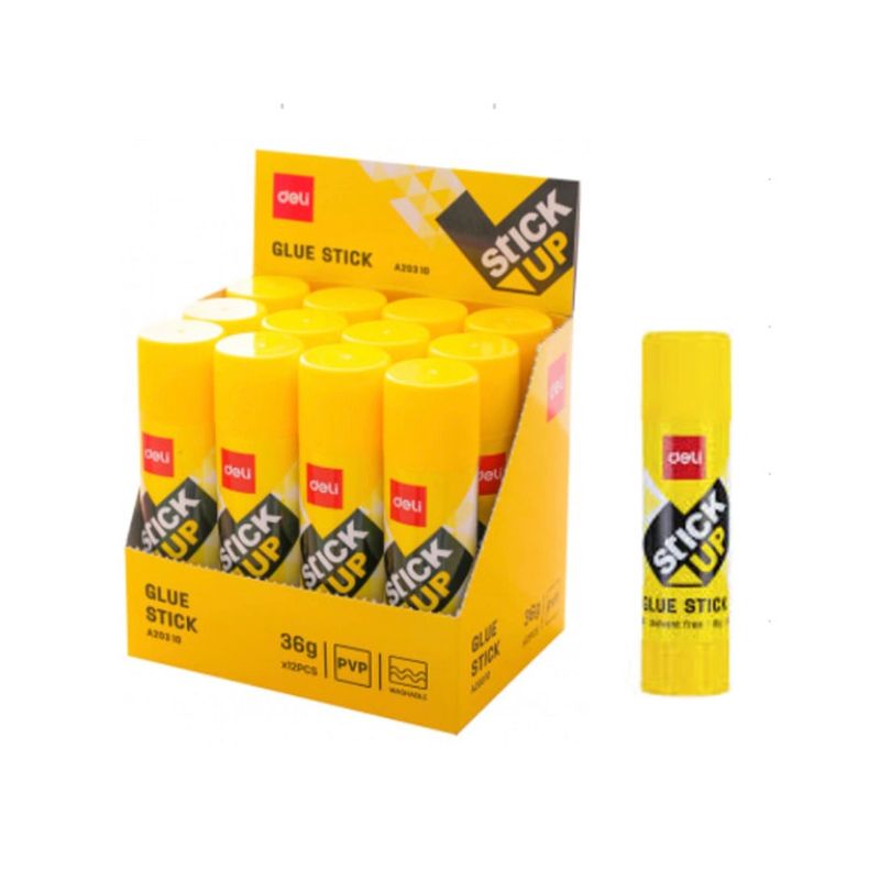 DELI - PACK DE 12 PEGAMENTO EN BARRA DELI DE 36GR