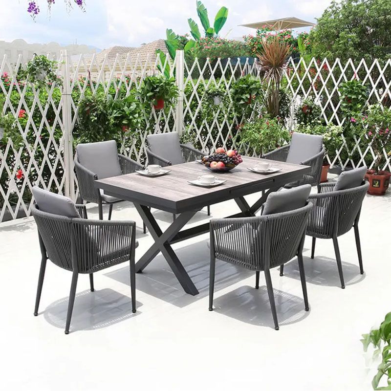 GENERICO - Mesa Comedor Extensible Exterior para Jardines y Terrazas
