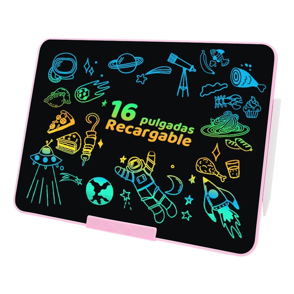 MUNDO MAGIA - Pizarra Mágica Tablet Dibujo Lcd 16 Recargable Juguete Niños