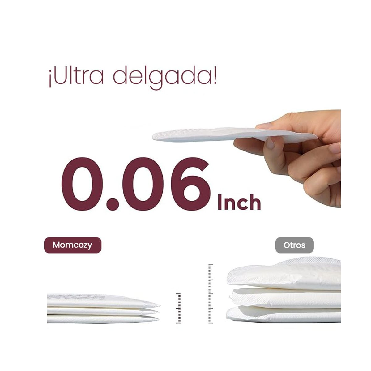 MOMCOZY - Pads Absorbentes de Lactancia Ultra Delgados 60un - Blanco