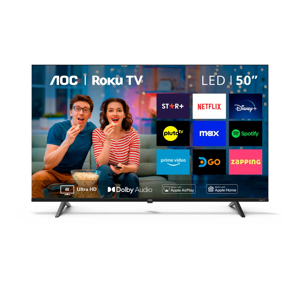 AOC - AOC Roku TV LED 50” UHD 4K Smart TV 50U7045
