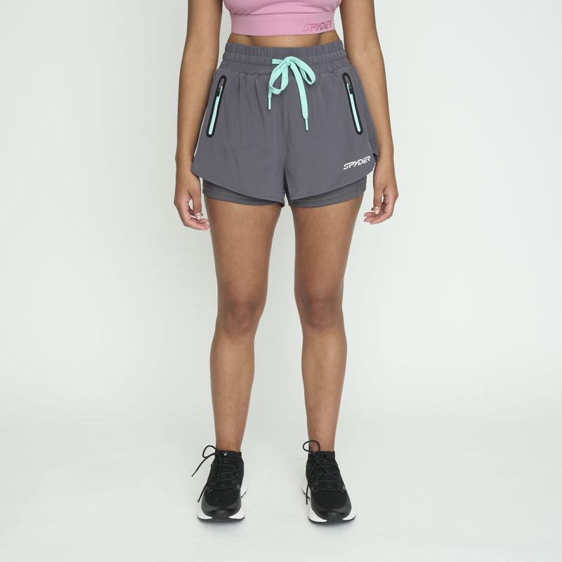 SPYDER - Short Entrenamiento Mujer Spyder Trainer Gris