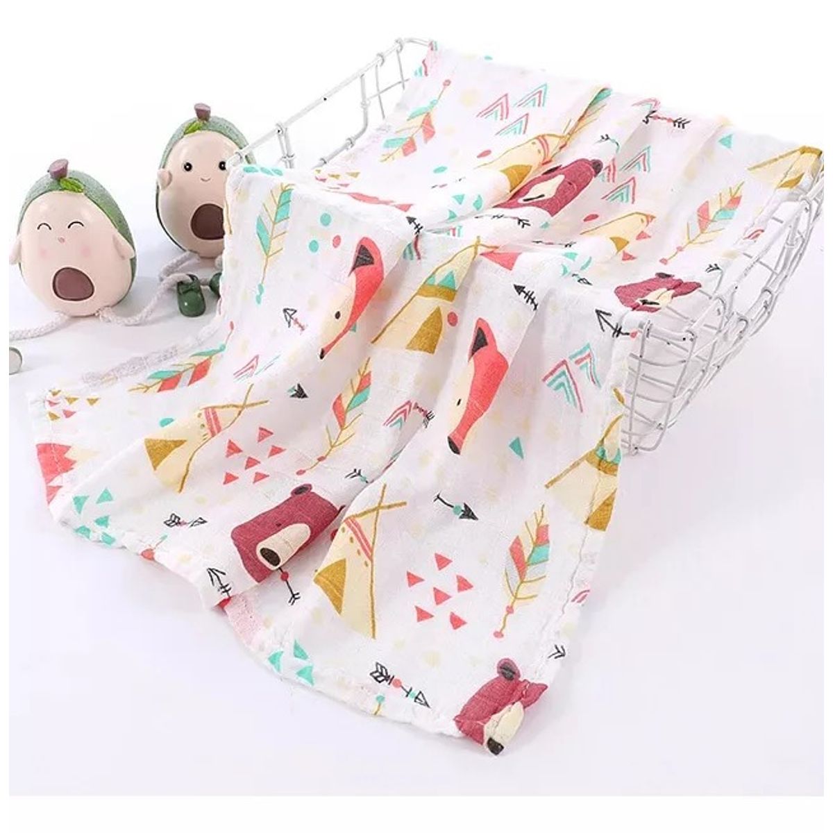 GENERICO - Tuto bebé Manta Muselina Para Bebe 120x110cm Algodon 1 Unidad