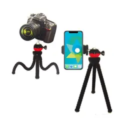 GENERICO - Trípode flexible para celulares y compatible con cámaras fotográficas