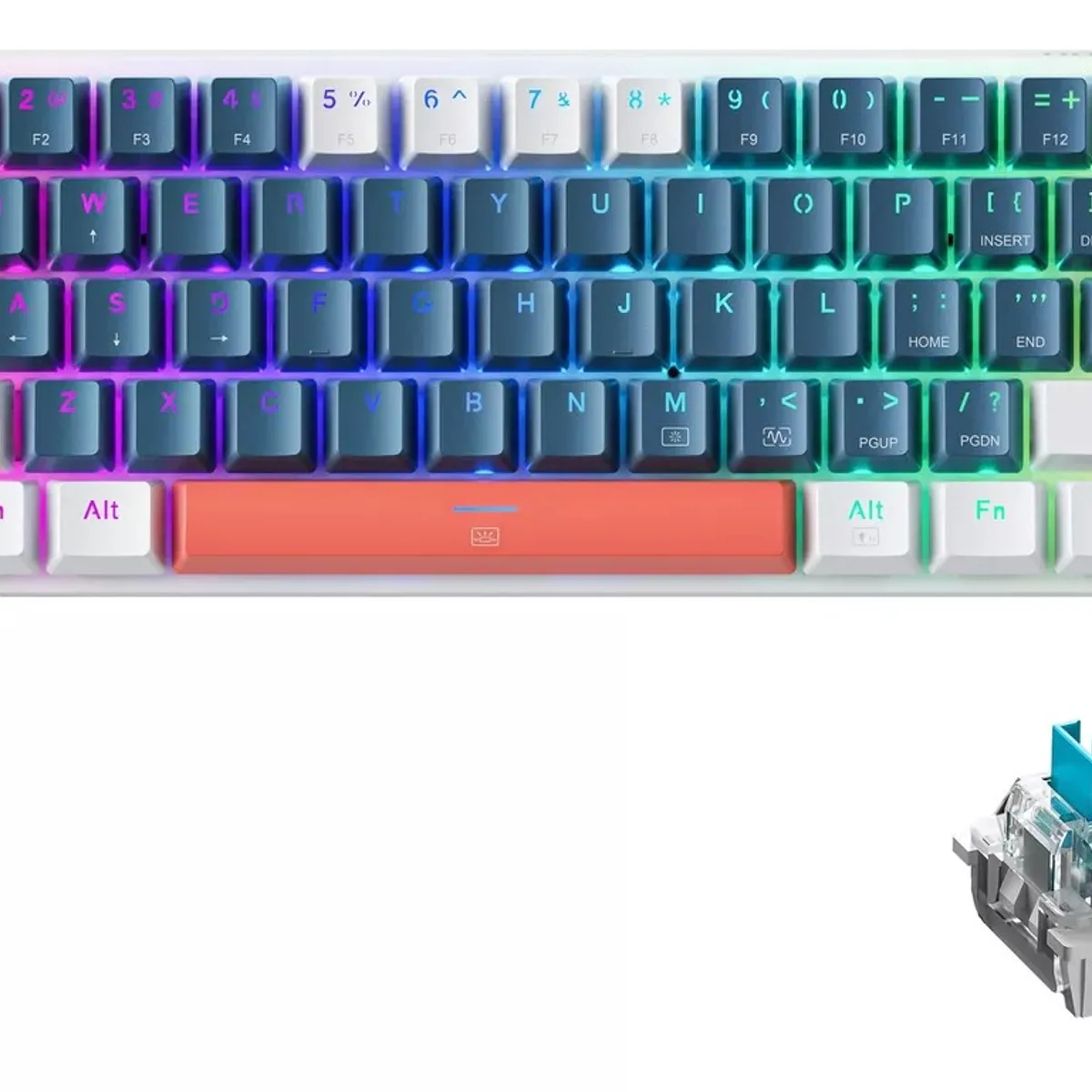 MUNDO MAGIA - Teclado Mecánico 60% Gamer Machenike Rgb Pc