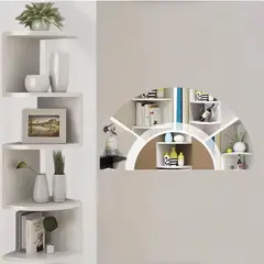 GENERICO - Esquinero Flotante 5 Niveles Repisa Multifuncional Decorativa