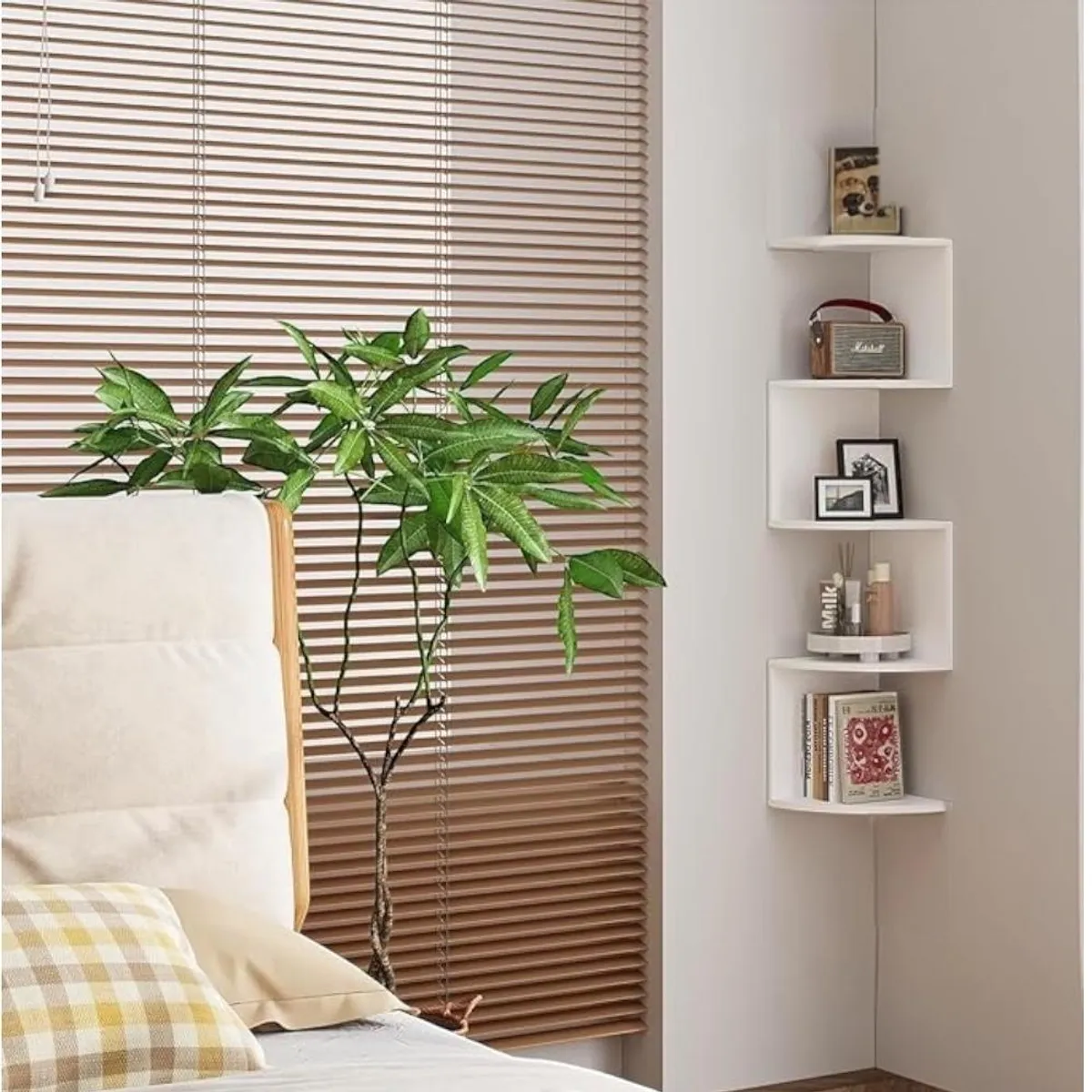 GENERICO - Esquinero Flotante 5 Niveles Repisa Multifuncional Decorativa