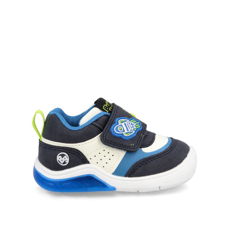 Zapatilla Niño Bubblegummers Tokio Luces Azul-Blanco