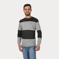 GANGSTER - Chalecos Crew Liviano Rayas Gris