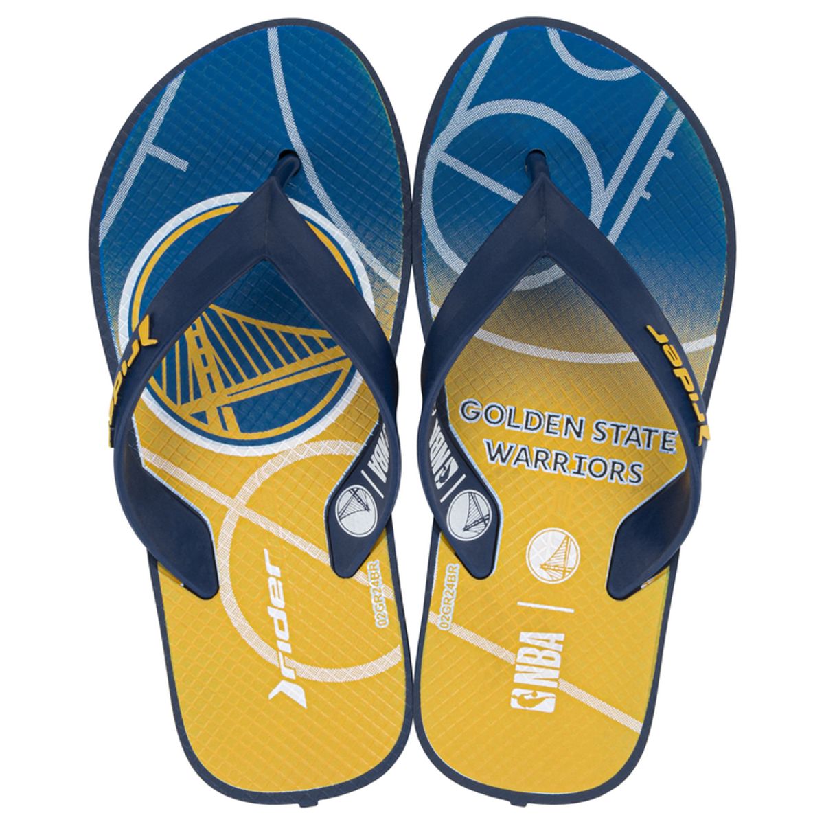 RIDER - Sandalia Niño Azul/Amarillo Warriors NBA Feel