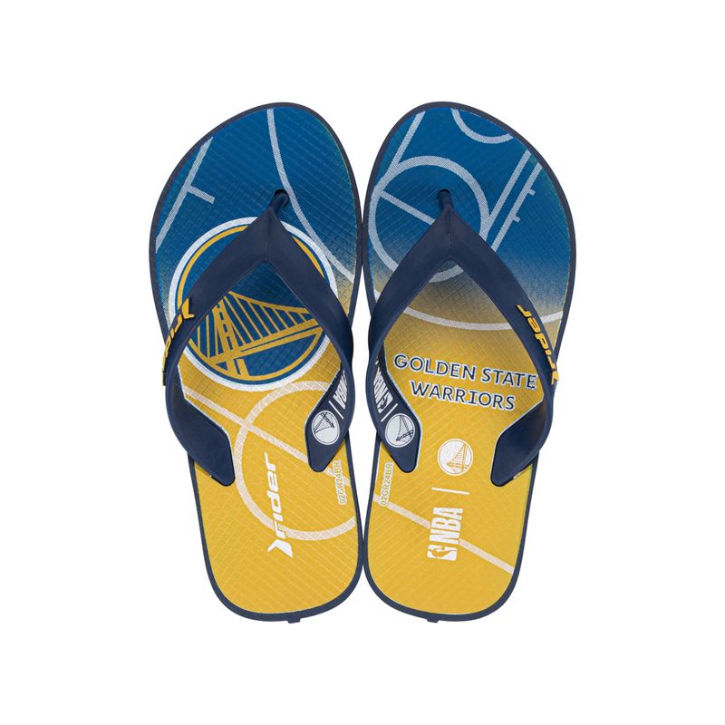 RIDER - Sandalia Infantil Azul/Amarillo Warriors NBA Feel