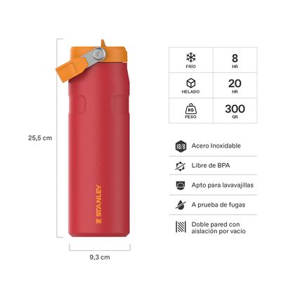 Imagen 2 del producto Botella Térmica Flip Straw 20 Chili - 710 ml