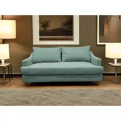 SOFAS HOME - SOFÁ MISTRAL CHENILLE VERDE MENTA 3 CUERPOS
