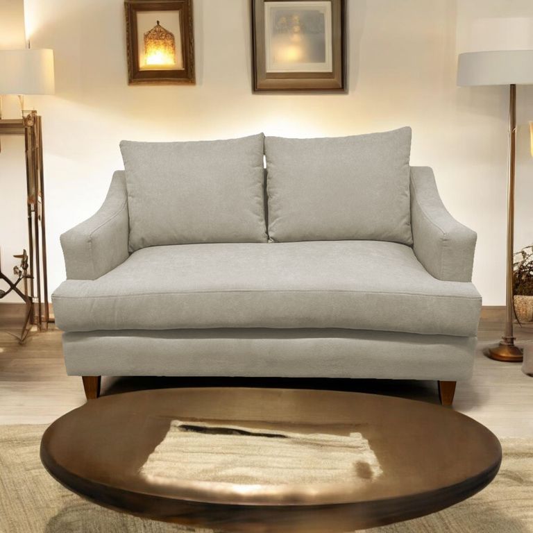 SOFA MISTRAL CHENILLE CRUDO 2 CUERPOS