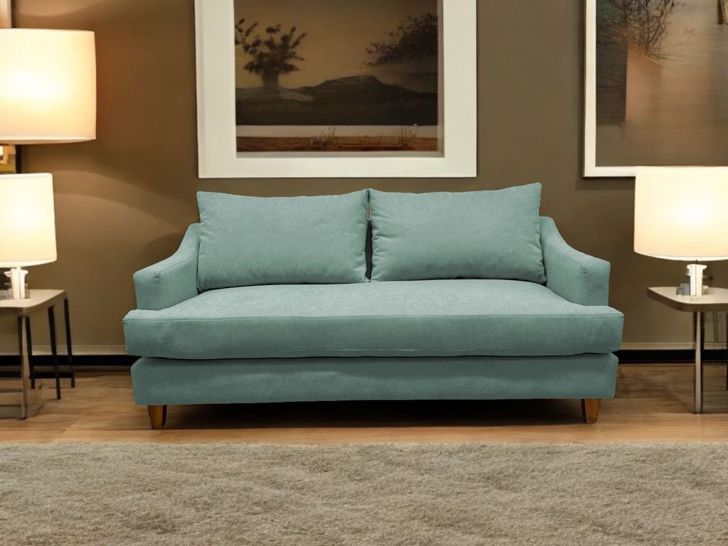 SOFA MISTRAL CHENILLE VERDE MENTA 2 CUERPOS