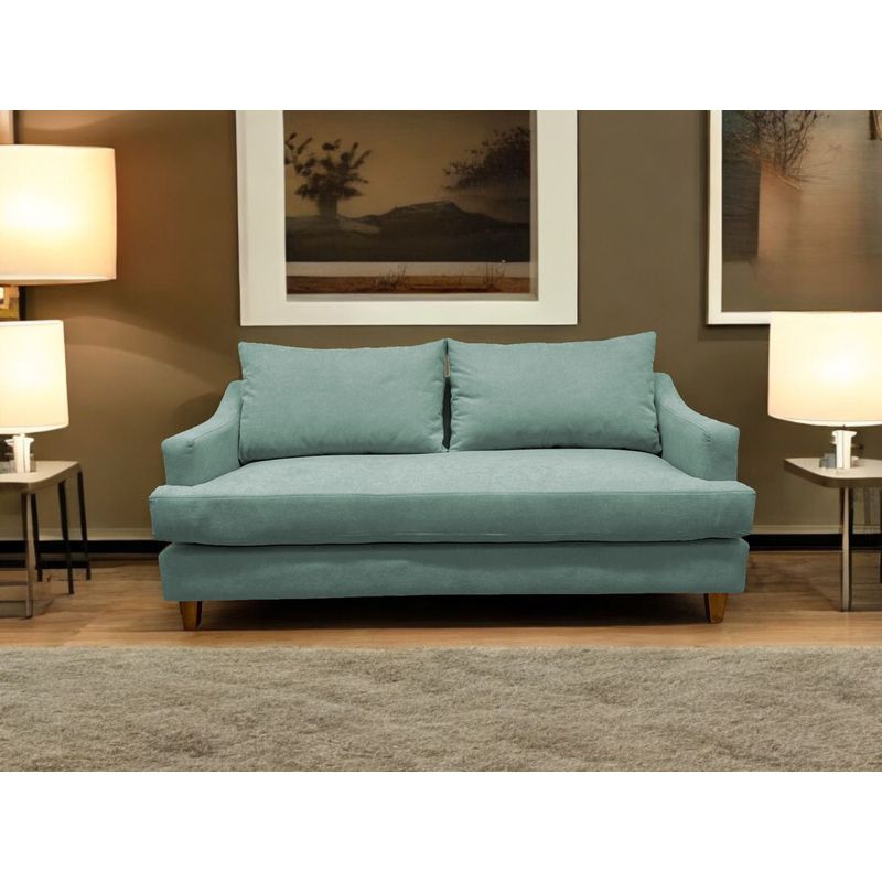 SOFAS HOME - SOFÁ MISTRAL CHENILLE VERDE MENTA 2 CUERPOS