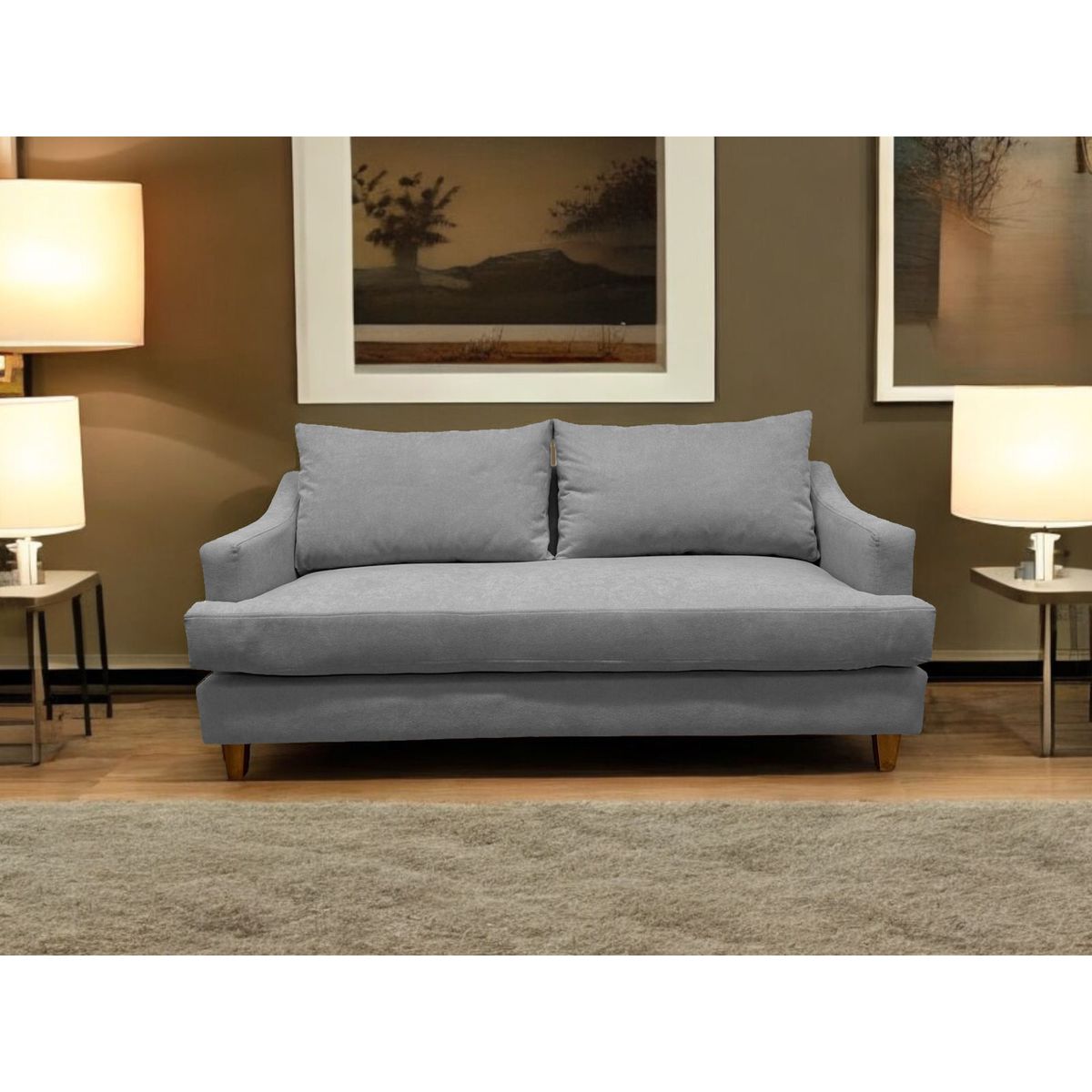 SOFAS HOME - SOFÁ MISTRAL CHENILLE GRIS 3 CUERPOS