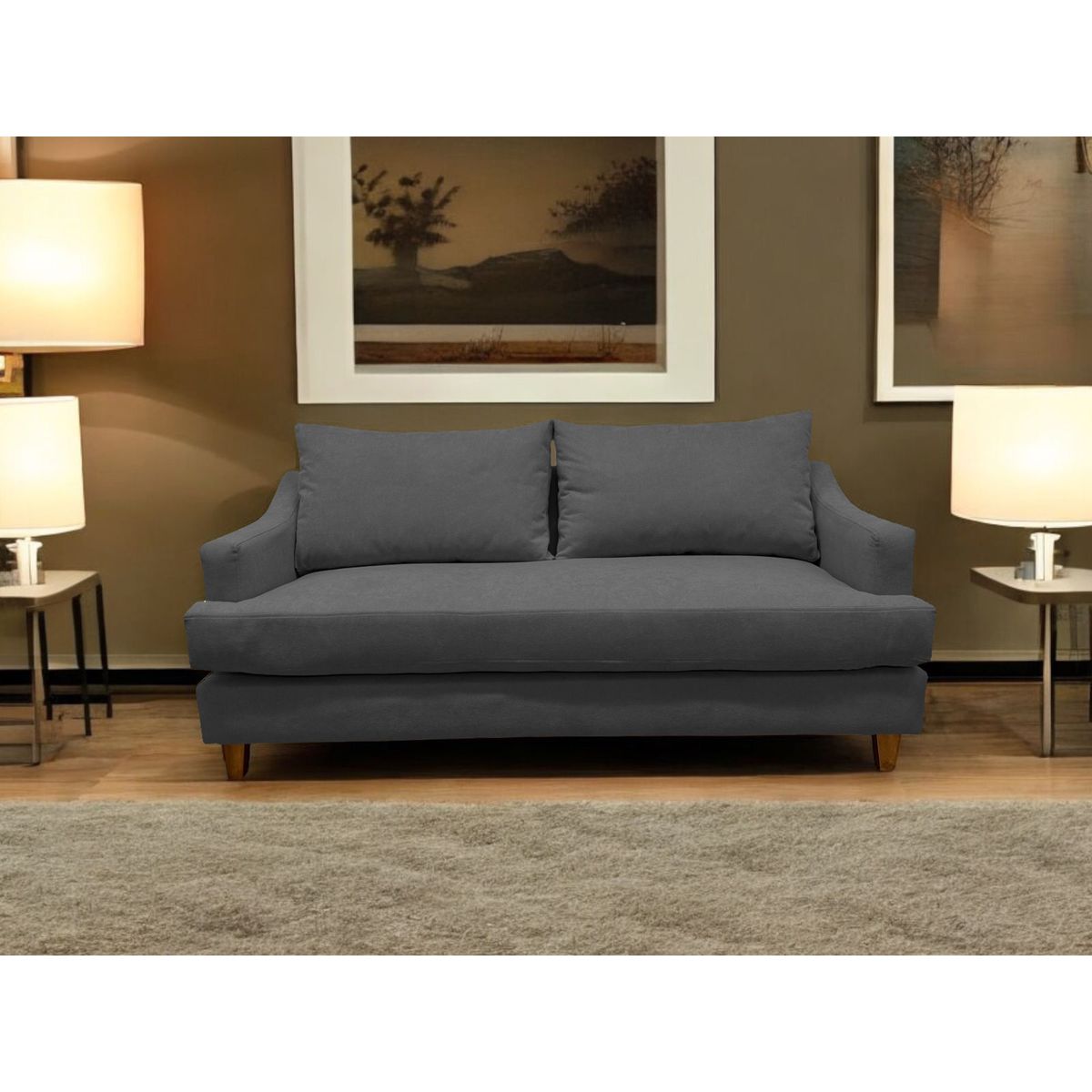 SOFAS HOME - SOFÁ MISTRAL CHENILLE GRAFITO 3 CUERPOS