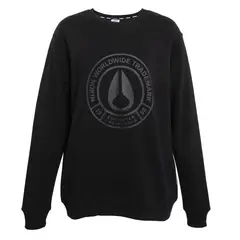 NIXON - Polerón Crew Black Logo Front Black - Negro