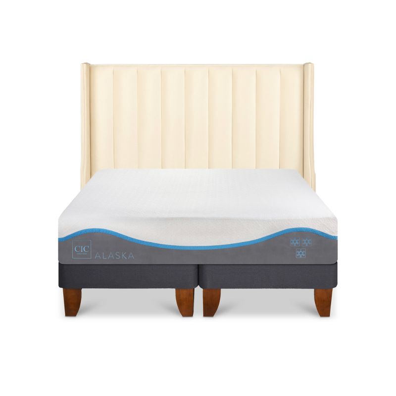 CIC - CAMA EUROPEA ALASKA KING + RESPALDO PANARO
