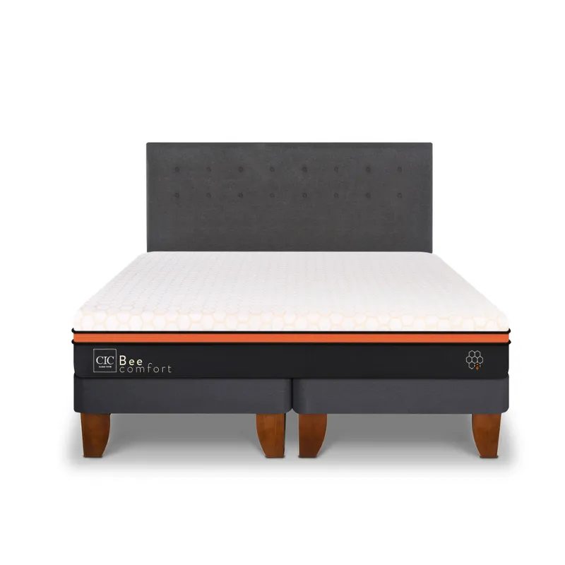 CIC - CAMA EUROPEA BEE COMFORT KING + RESPALDO EUFRATES