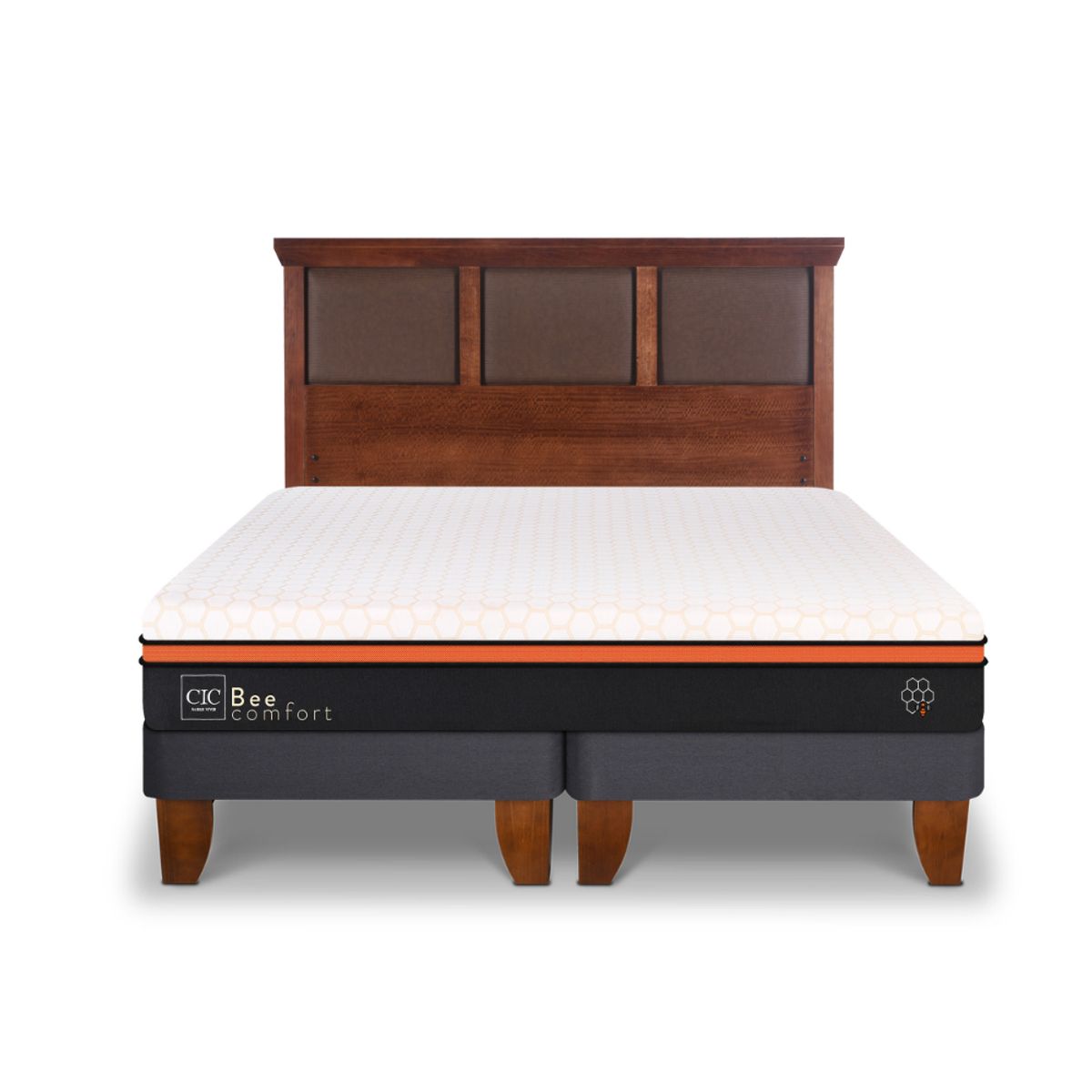 CIC - CAMA EUROPEA BEE COMFORT 2P BD RESPALDO NEW TORINO CARAMEL