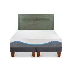 CIC - CAMA EUROPEA ALASKA 2 PLAZAS + RESPALDO MILAN OLIVO