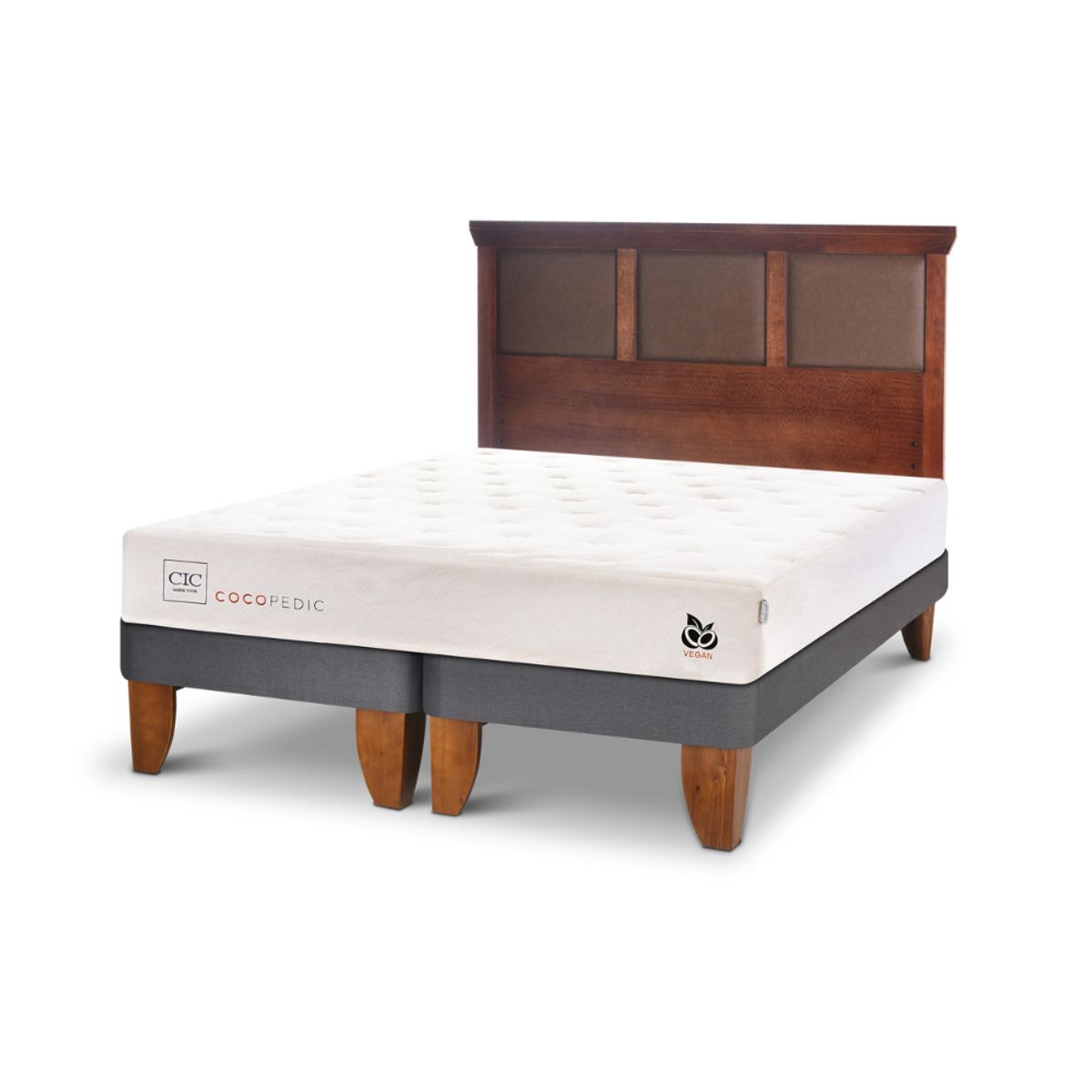 CIC - CAMA EUROPEA COCOPEDIC 2P BD RESPALDO NEW TORINO CARAMEL