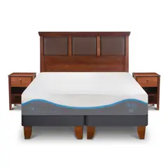 CIC - CAMA EUROPEA ALASKA 2 PLAZAS + SET TORINO CARAMEL