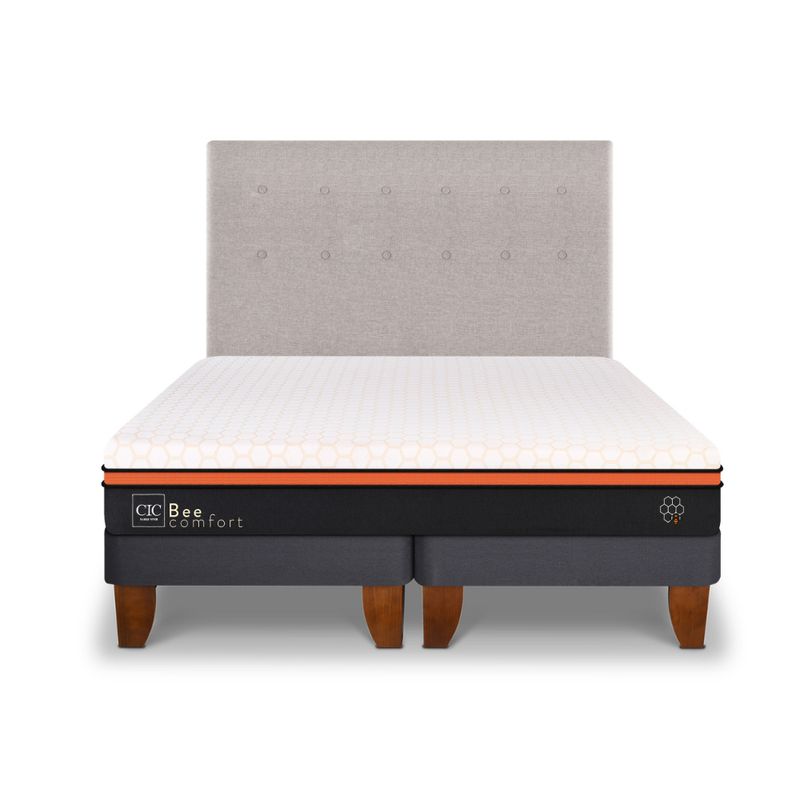 CIC - CAMA EUROPEA BEE COMFORT 2P BD RESPALDO TIGRIS