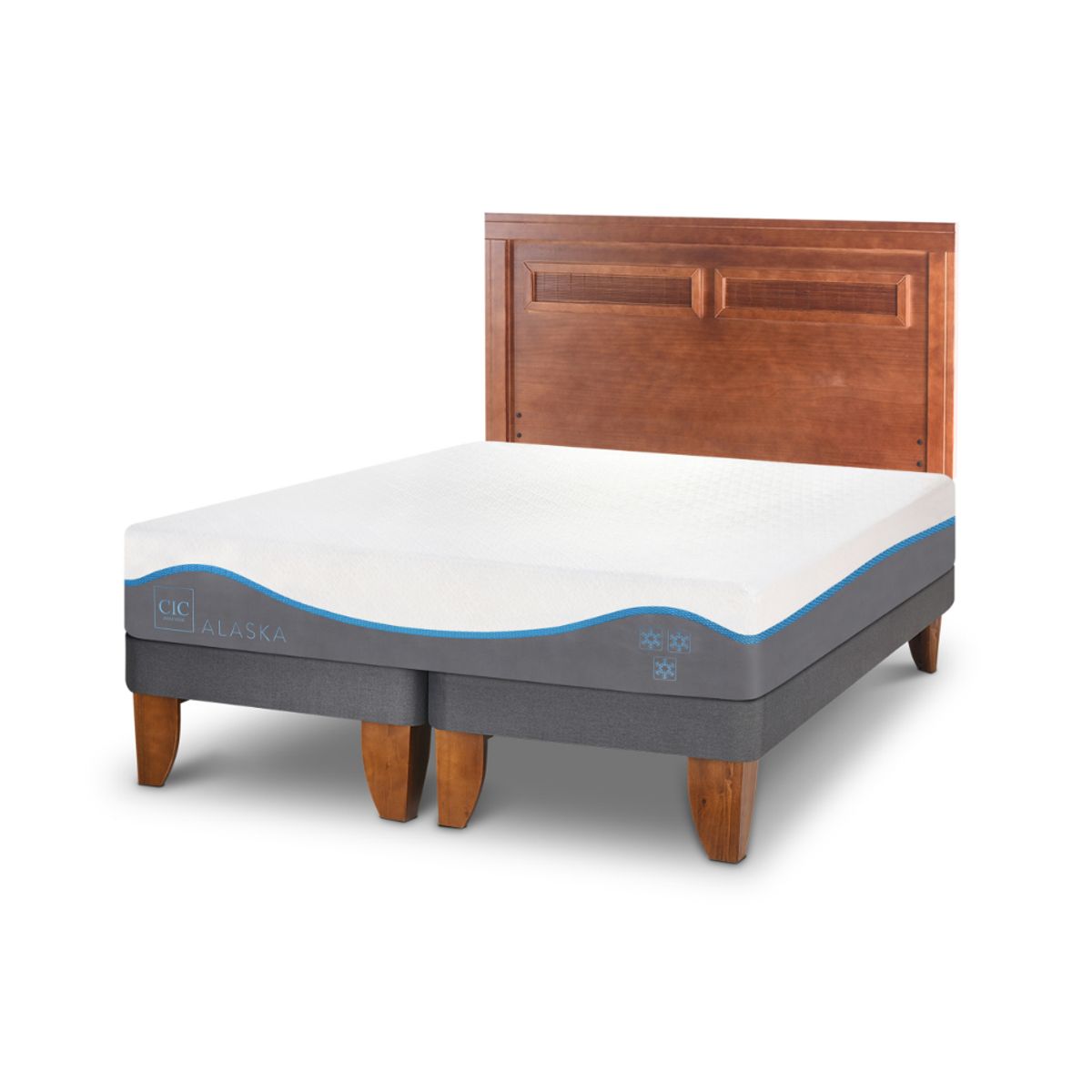 CIC - CAMA EUROPEA ALASKA KING + RESPALDO MILÁN