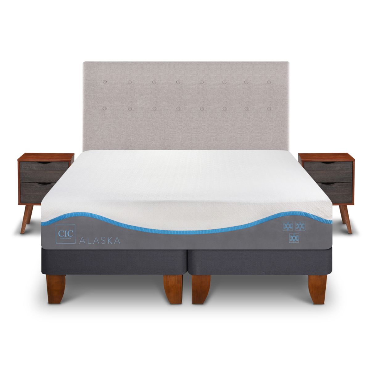 CIC - CAMA EUROPEA ALASKA KING + SET TIGRIS