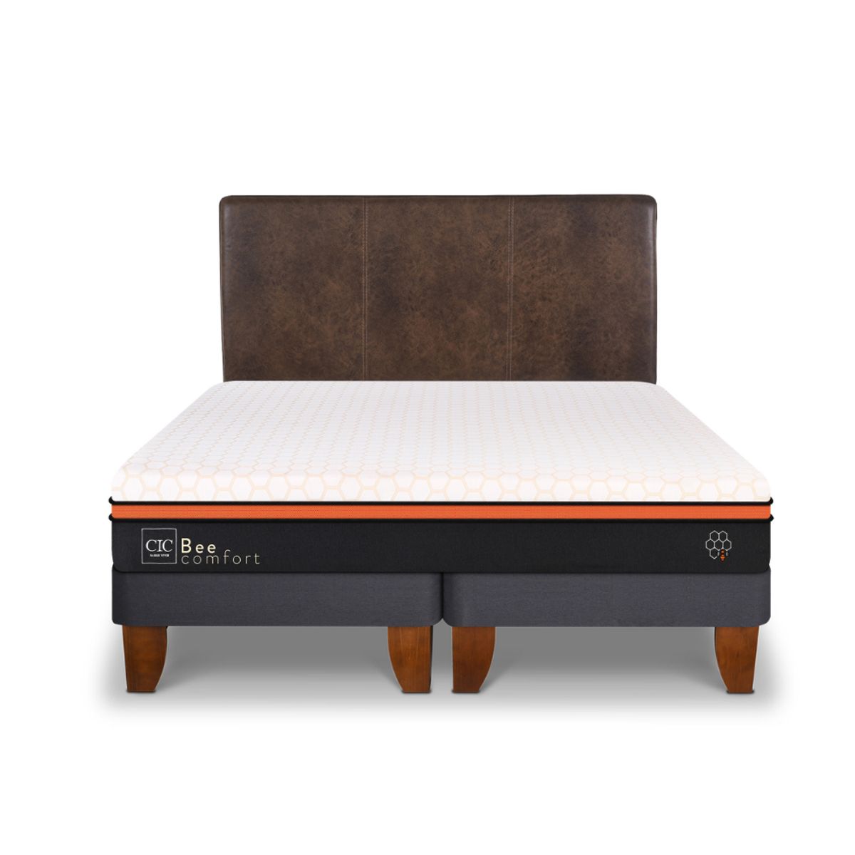 CIC - CAMA EUROPEA BEE COMFORT KING + RESPALDO BAKER