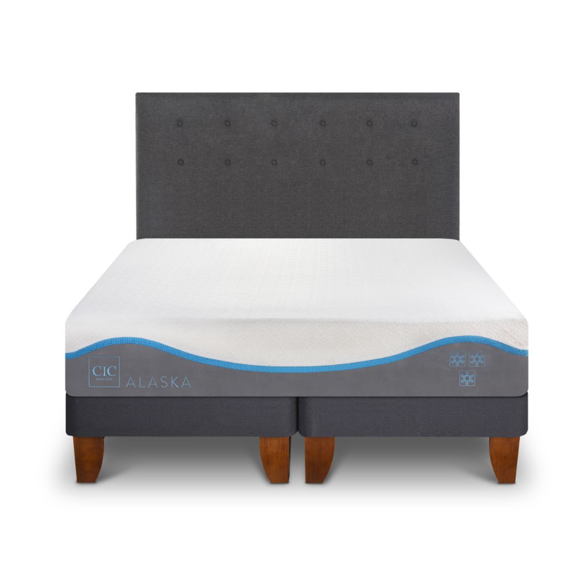 CIC - CAMA EUROPEA ALASKA 2 PLAZAS + RESPALDO EUFRATES