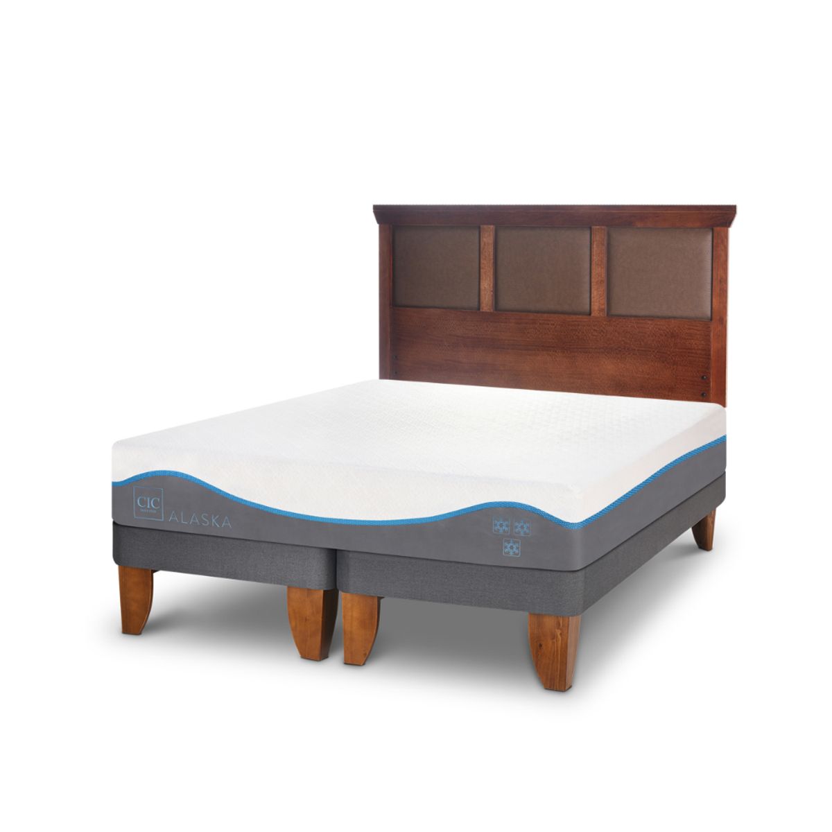 CIC - CAMA EUROPEA ALASKA 2 PLAZAS + RESPALDO TORINO