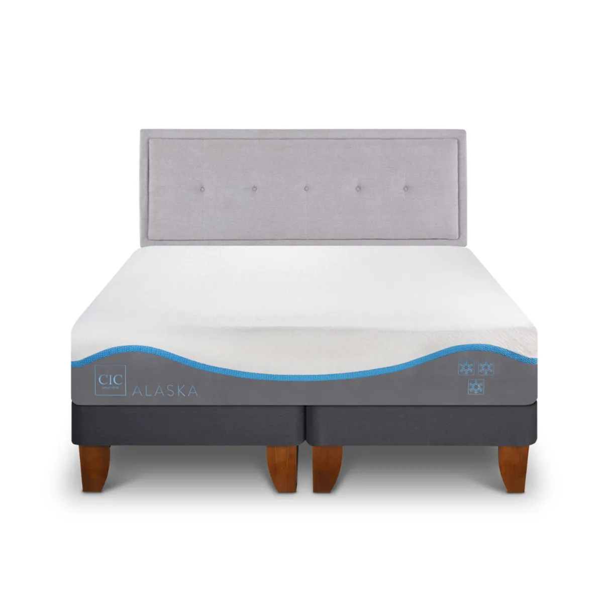 CIC - CAMA EUROPEA ALASKA KING + RESPALDO GANGES