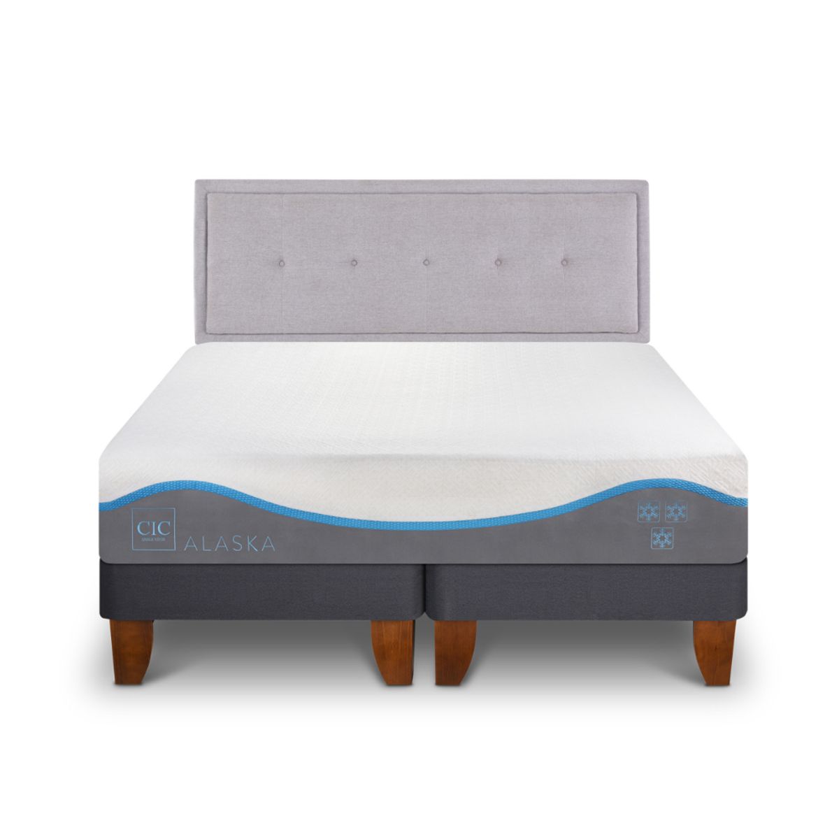 CIC - CAMA EUROPEA ALASKA KING + RESPALDO GANGES