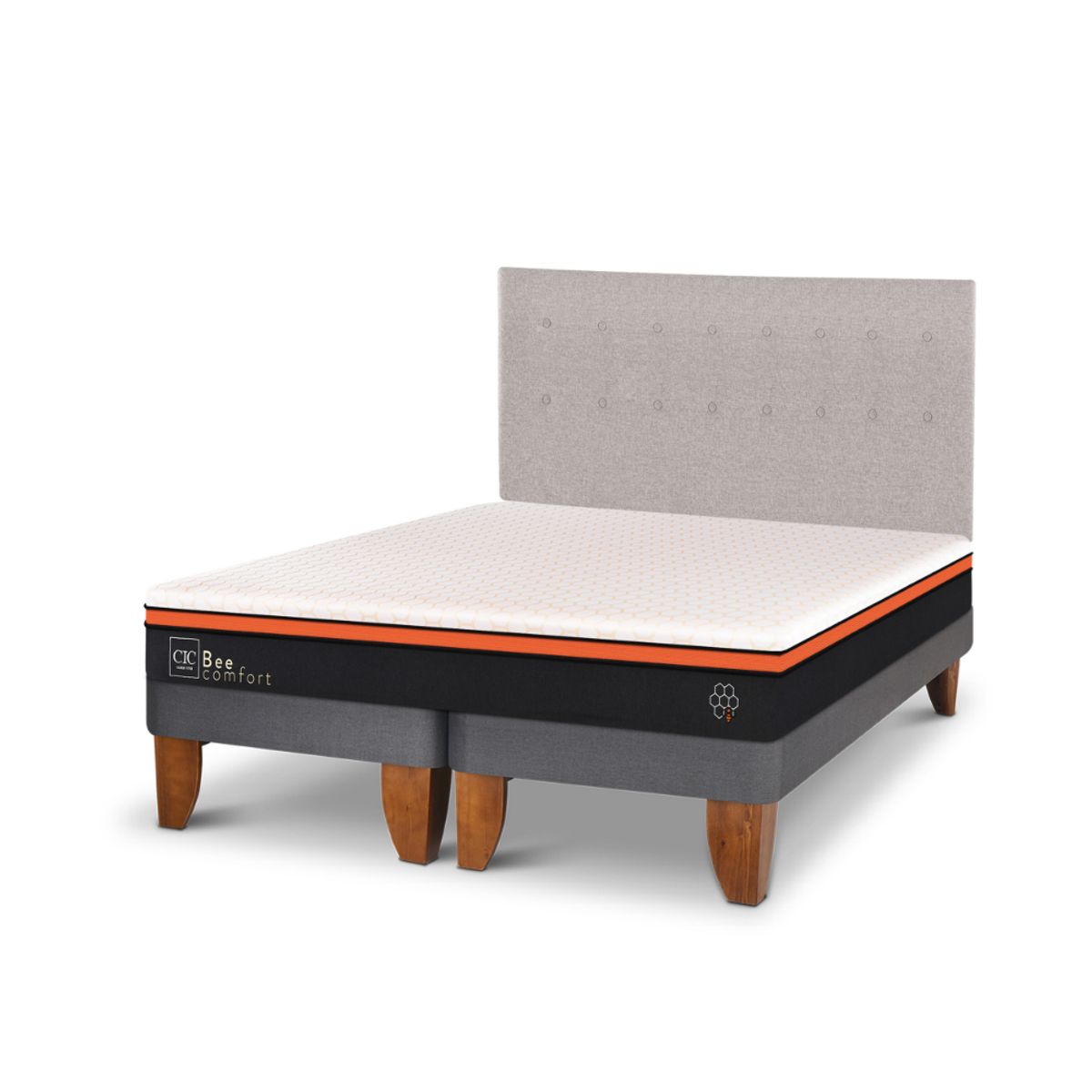 CIC - CAMA EUROPEA BEE COMFORT KING + RESPALDO TIGRIS