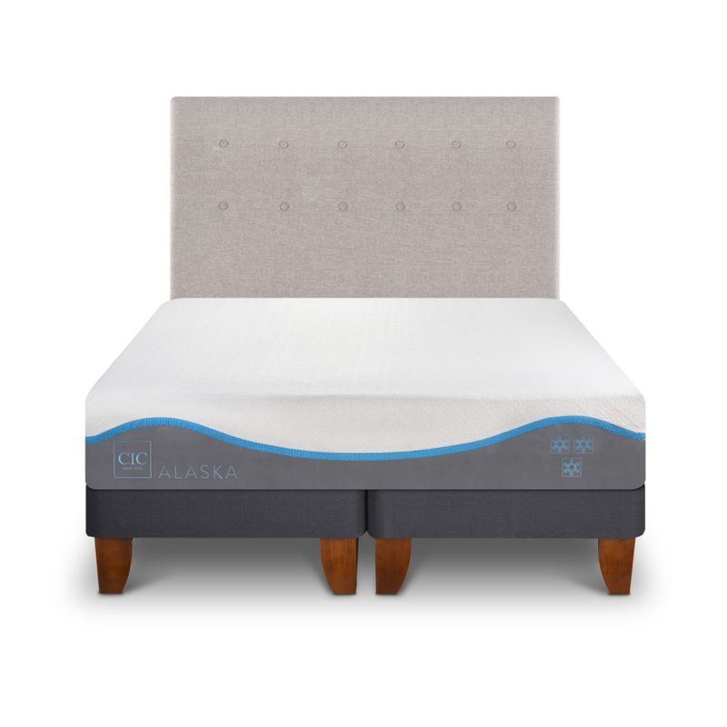 CIC - CAMA EUROPEA ALASKA 2 PLAZAS + RESPALDO TIGRIS