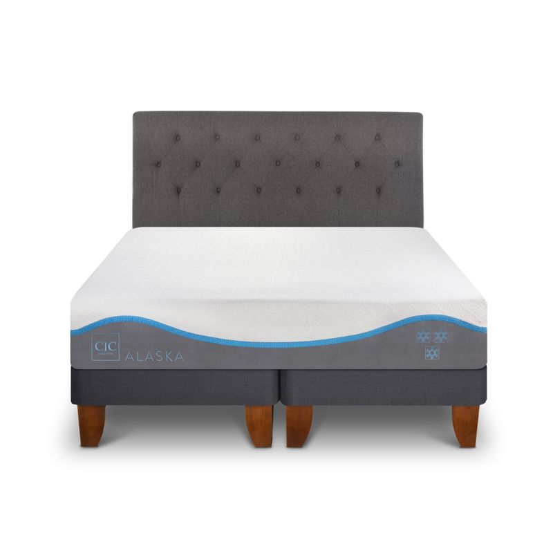 CIC - CAMA EUROPEA ALASKA 2 PLAZAS + RESPALDO KAVERY